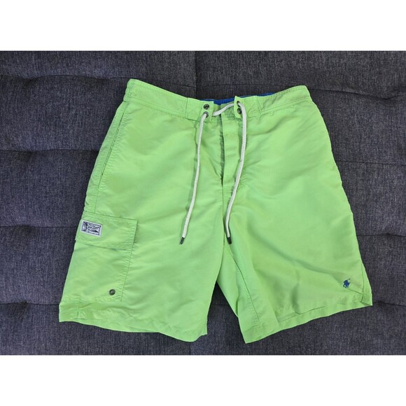 Other - Polo Ralph Lauren Nylon Board Shorts Swim Trunks Green Cargo Men’s Small
